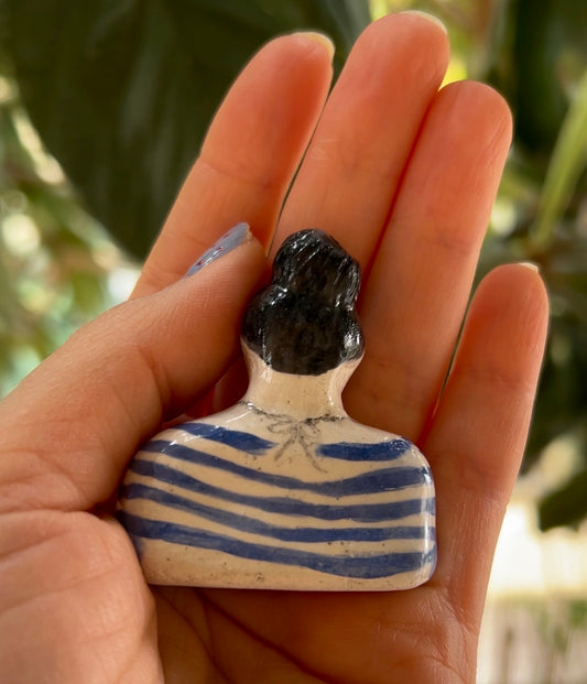 Quirky Lady Ceramic Bud Vase
