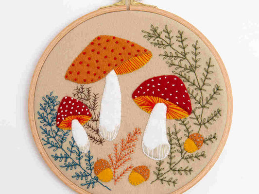Mushrooms Appliqué Felt Kit
