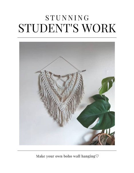 Macrame Pattern - Written PDF and Knot Guide | Macrame wall hanging Pattern | Macrame Backdrop Pattern