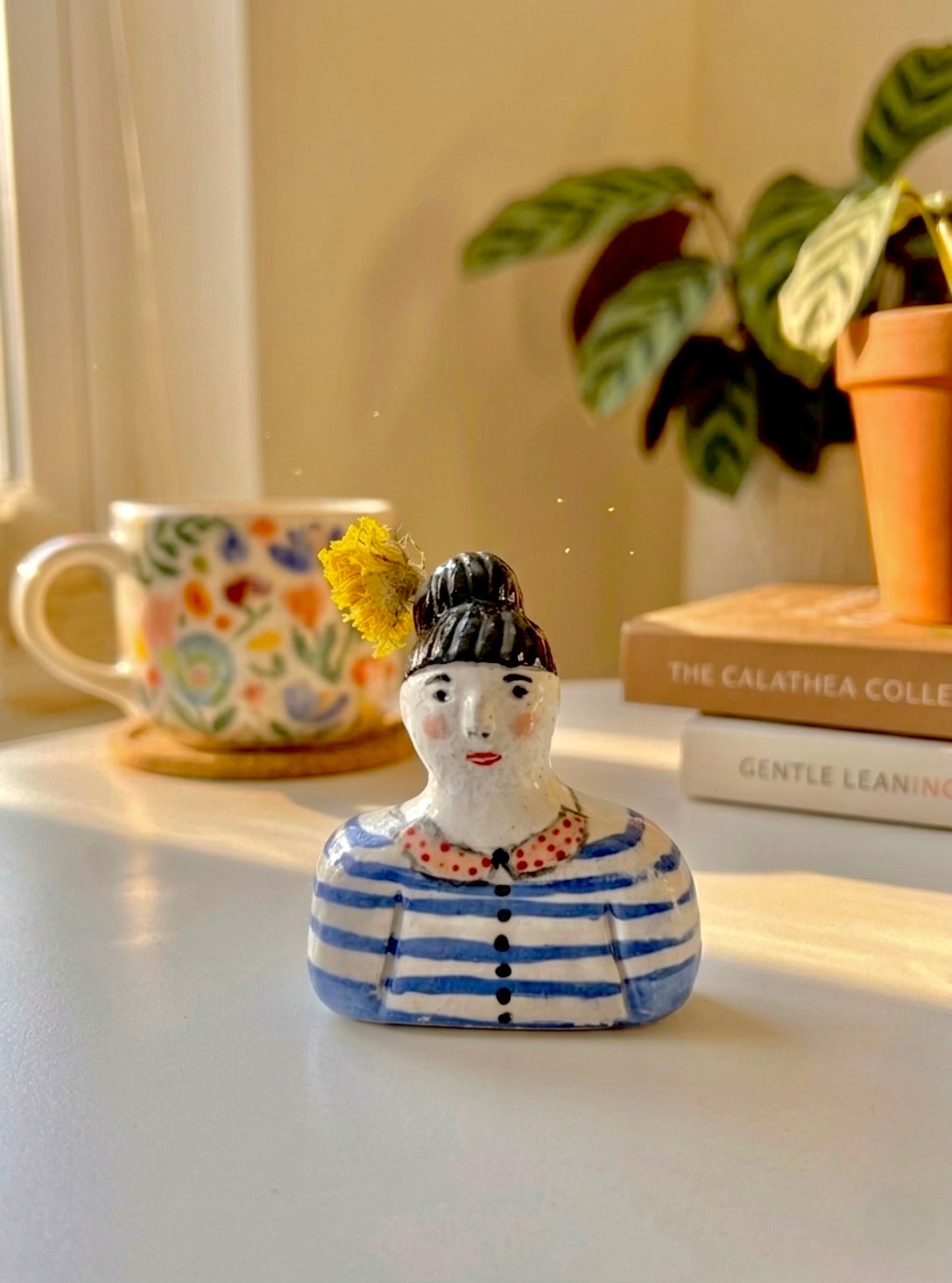 Quirky Lady Ceramic Bud Vase