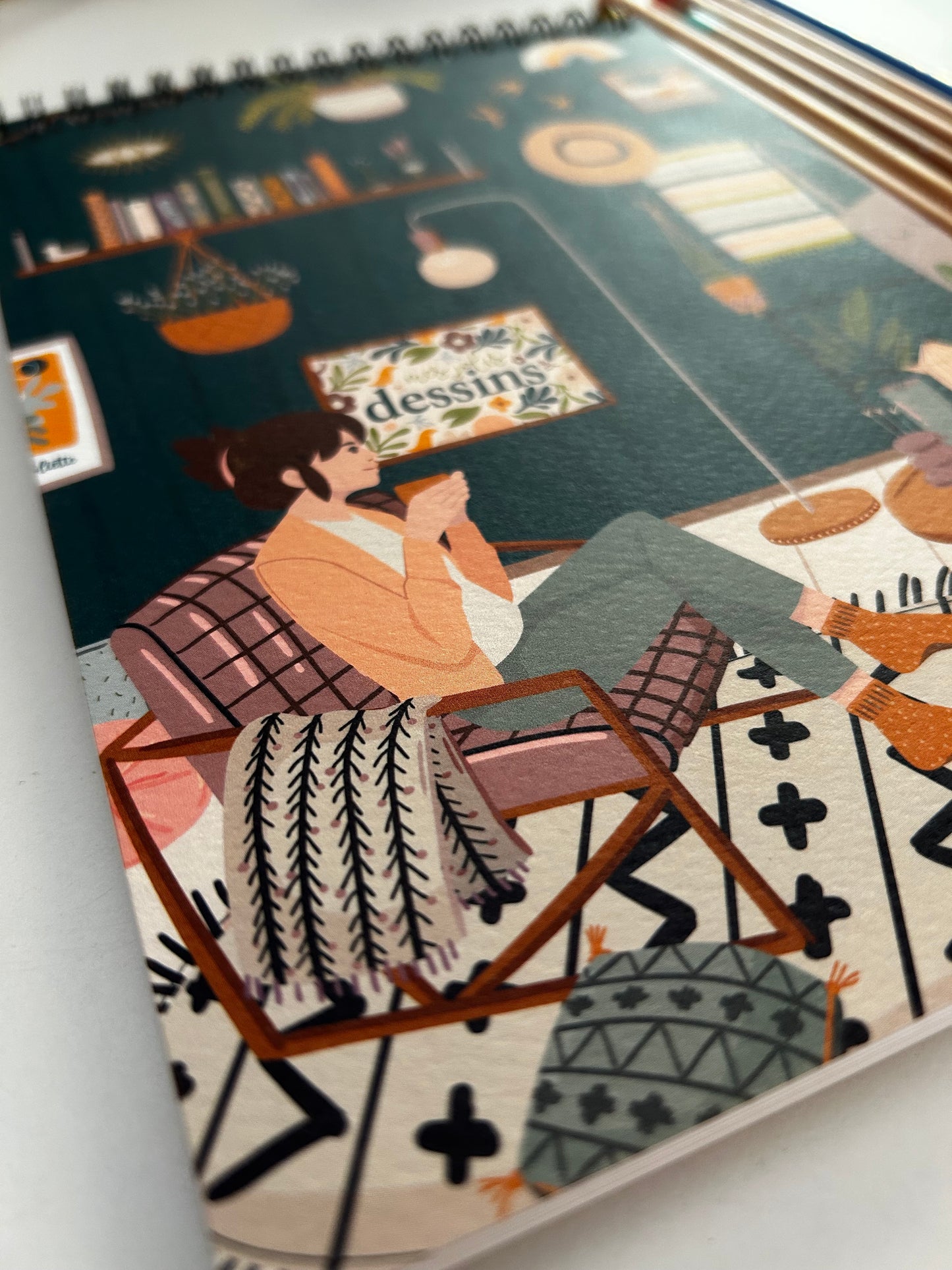 Premium Sketchbook for mixed media Artists - “The cozy Space” sketchbook