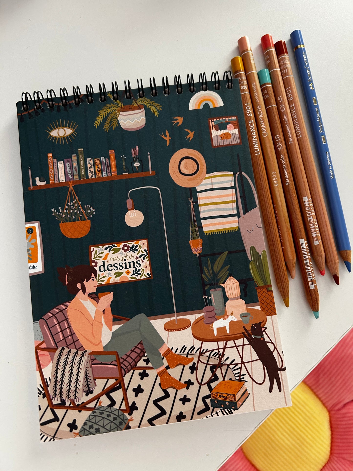 Premium Sketchbook for mixed media Artists - “The cozy Space” sketchbook