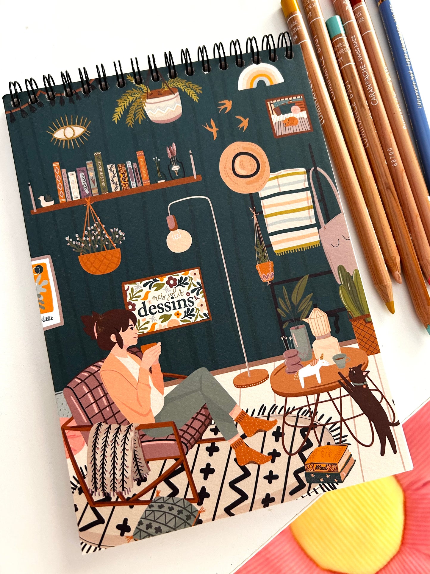 Premium Sketchbook for mixed media Artists - “The cozy Space” sketchbook