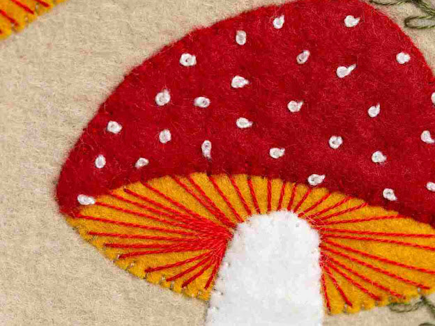 Mushrooms Appliqué Felt Kit