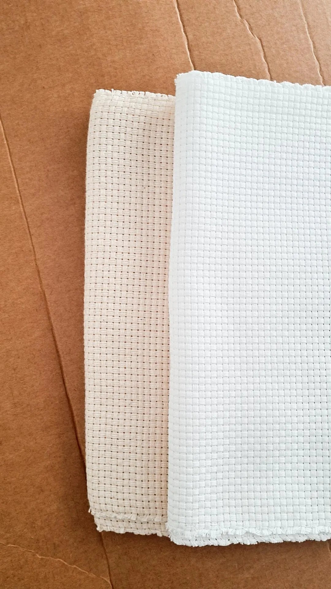 Punch Needle Ύφασμα ||GR Monk's Cloth White & Natural || Εταμίνα Κεντήματος ||Αραιής Ύφανσης #2