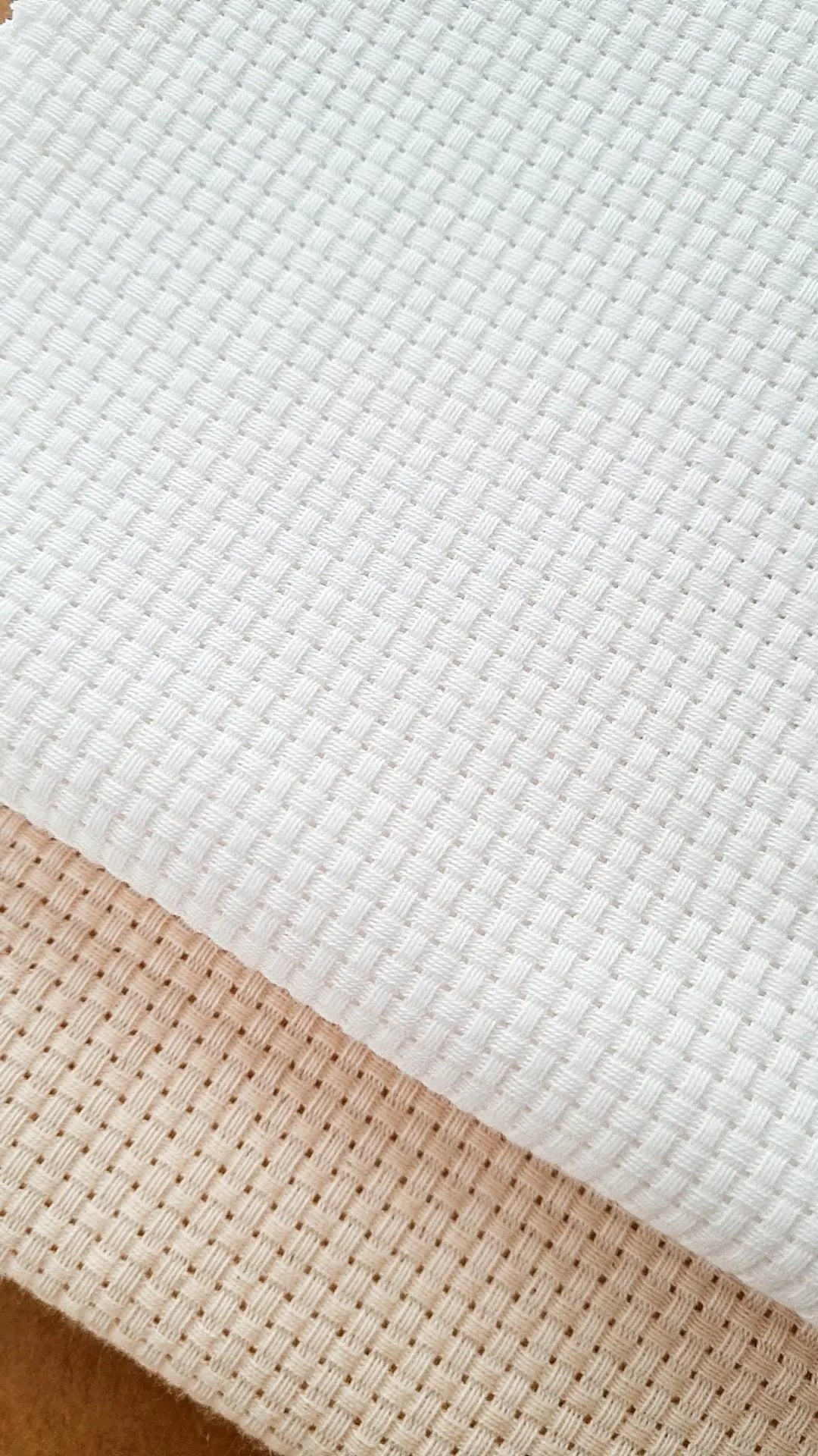 Punch Needle Ύφασμα ||GR Monk's Cloth White & Natural || Εταμίνα Κεντήματος ||Αραιής Ύφανσης #2