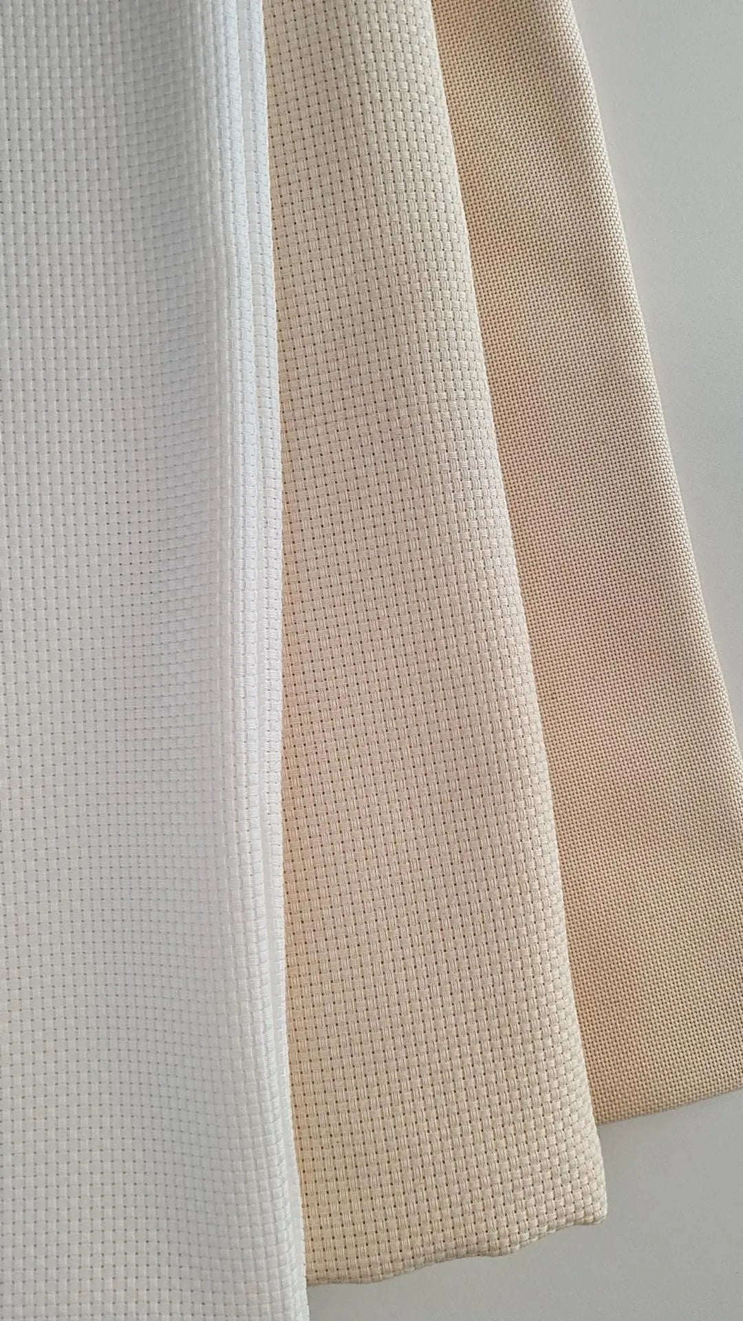 Punch Needle Ύφασμα ||GR Monk's Cloth White & Natural || Εταμίνα Κεντήματος ||Αραιής Ύφανσης #2